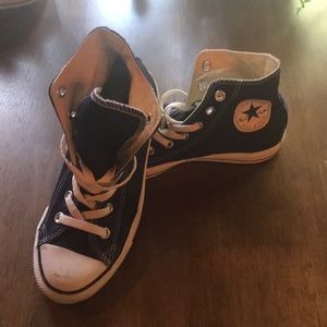 Navy Blue High Top Converse